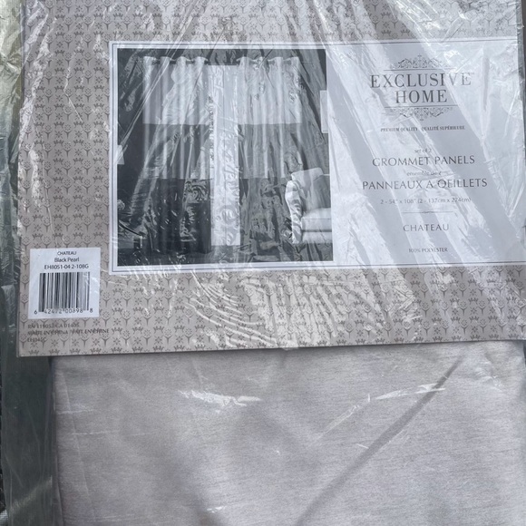 Exclusive Home Chateau Striped Faux Silk Grommet Top Curtain Panel Pair, 54"x108 - Picture 4 of 8